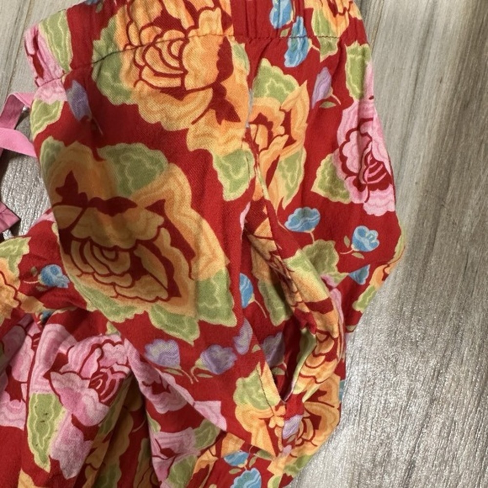 Nick & Nora Floral Pajama Set Women's Top‎ Bottom Sz XL Red Pink Casual Cozy - Picture 8 of 9